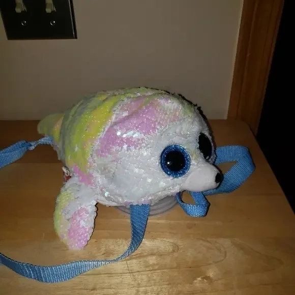 Ty Beanie Icy seal Iridescent sequins backpack - Picture 1 of 10